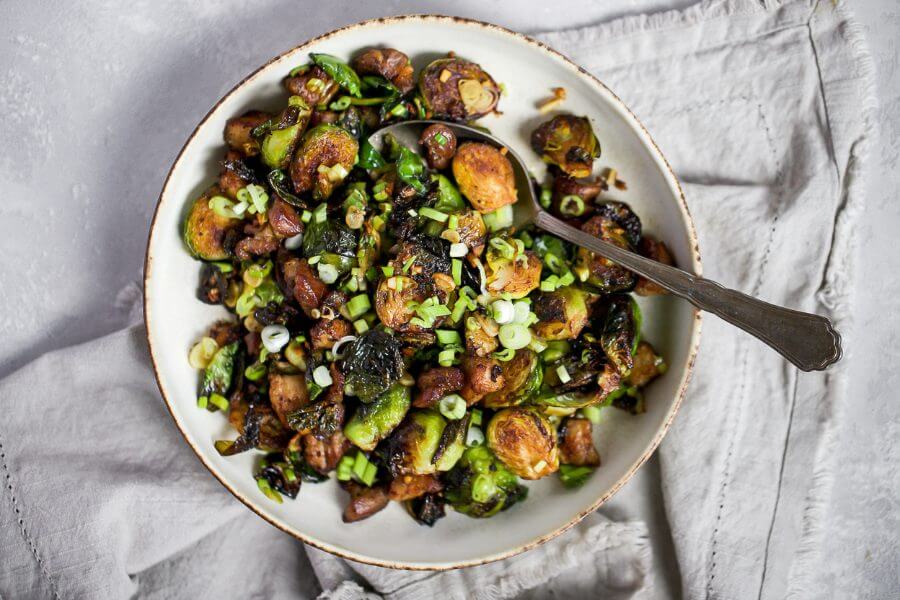 ASIAN PORK BELLY BRUSSELS SPROUTS